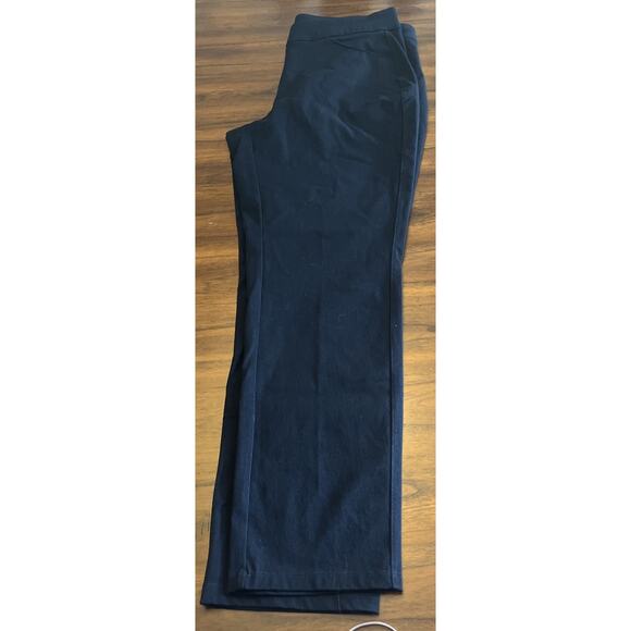 Chicos Travelers Pull On Navy Blue Wmns Pants Sz 1R/US8 Officecore Teacher Comfy - Picture 6 of 11